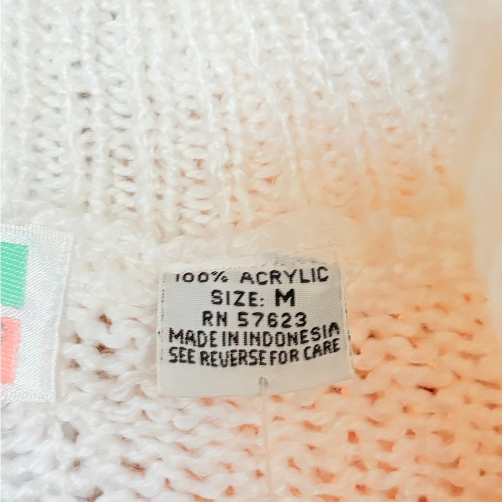 NWT Striped Cowl Neck Sweater in Pink, Yellow, Blue, and White - Picture 5 of 8